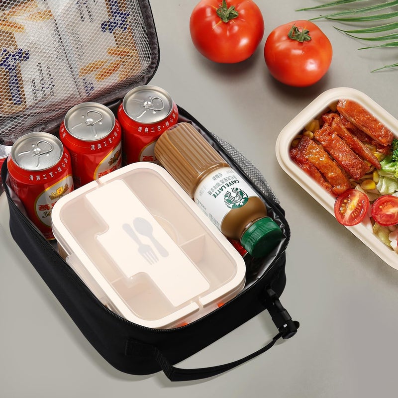 Lovoeo AYEANY Lunch box Lunch bag for men women Lunchbox Lunch bags Insulated Lunch bag Lunch box cooler (Thicken navy blue), Large - Image 5